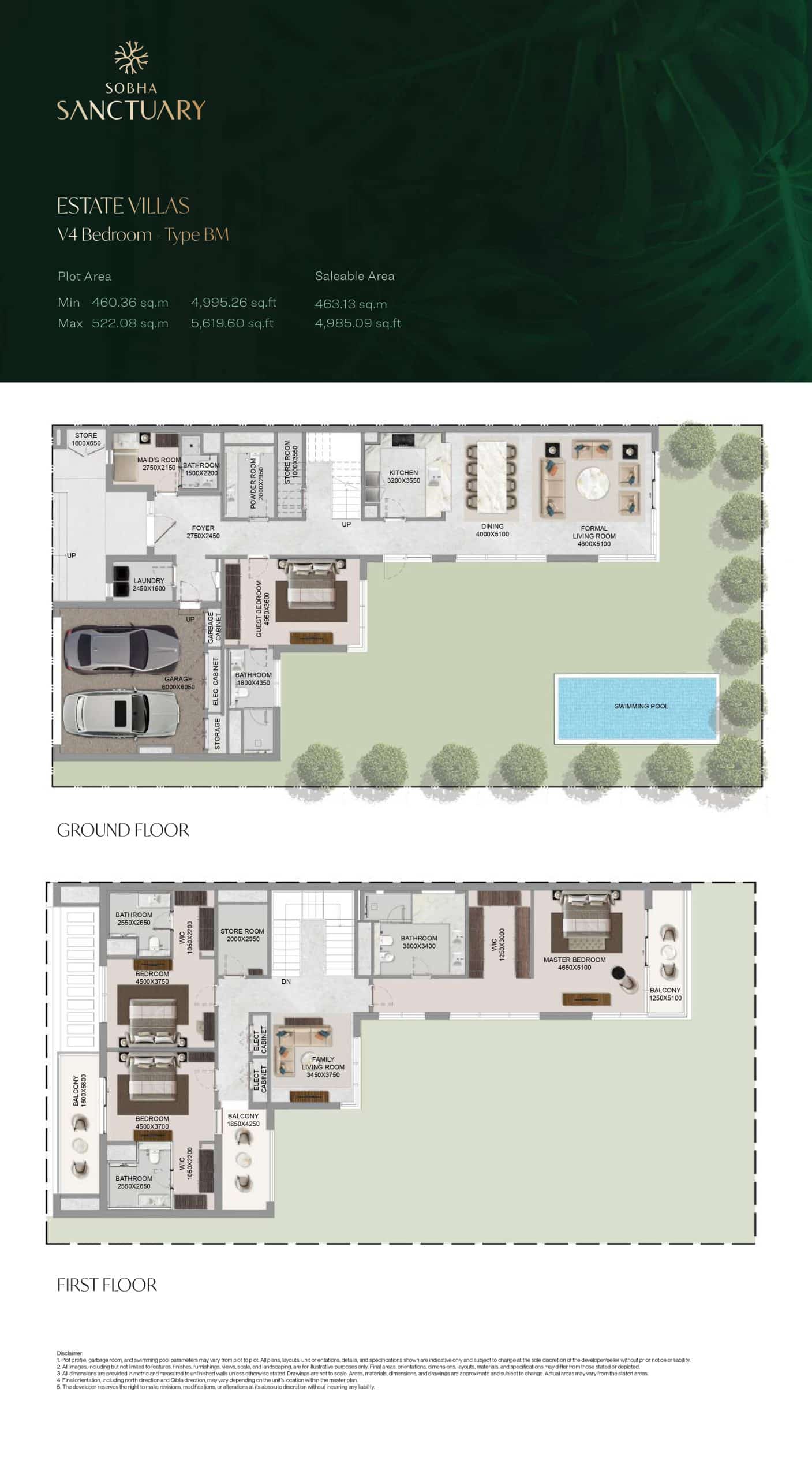 Estate Villas V4 Bedroom - Type BM