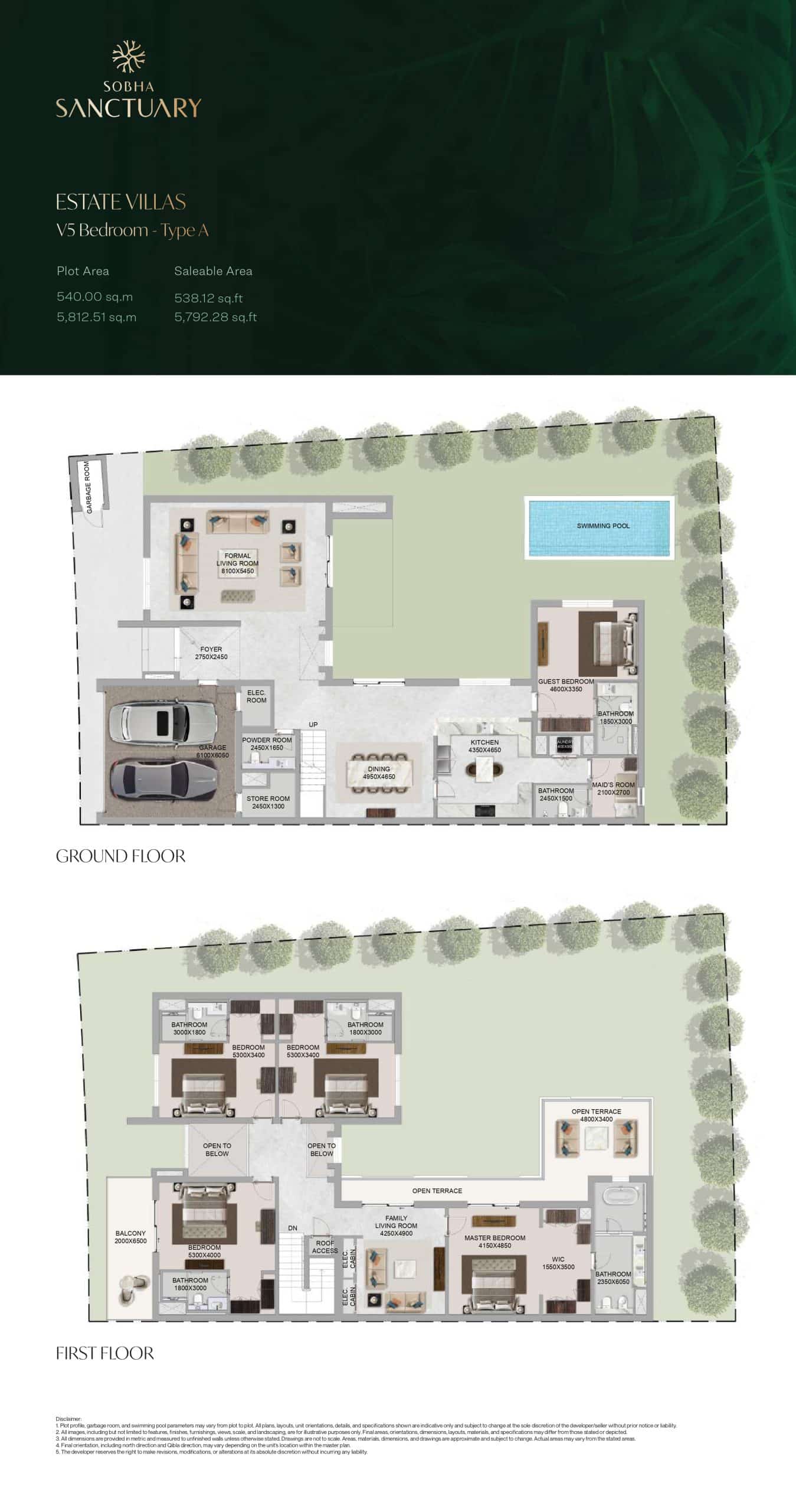 Estate Villas V5 Bedroom - Type A