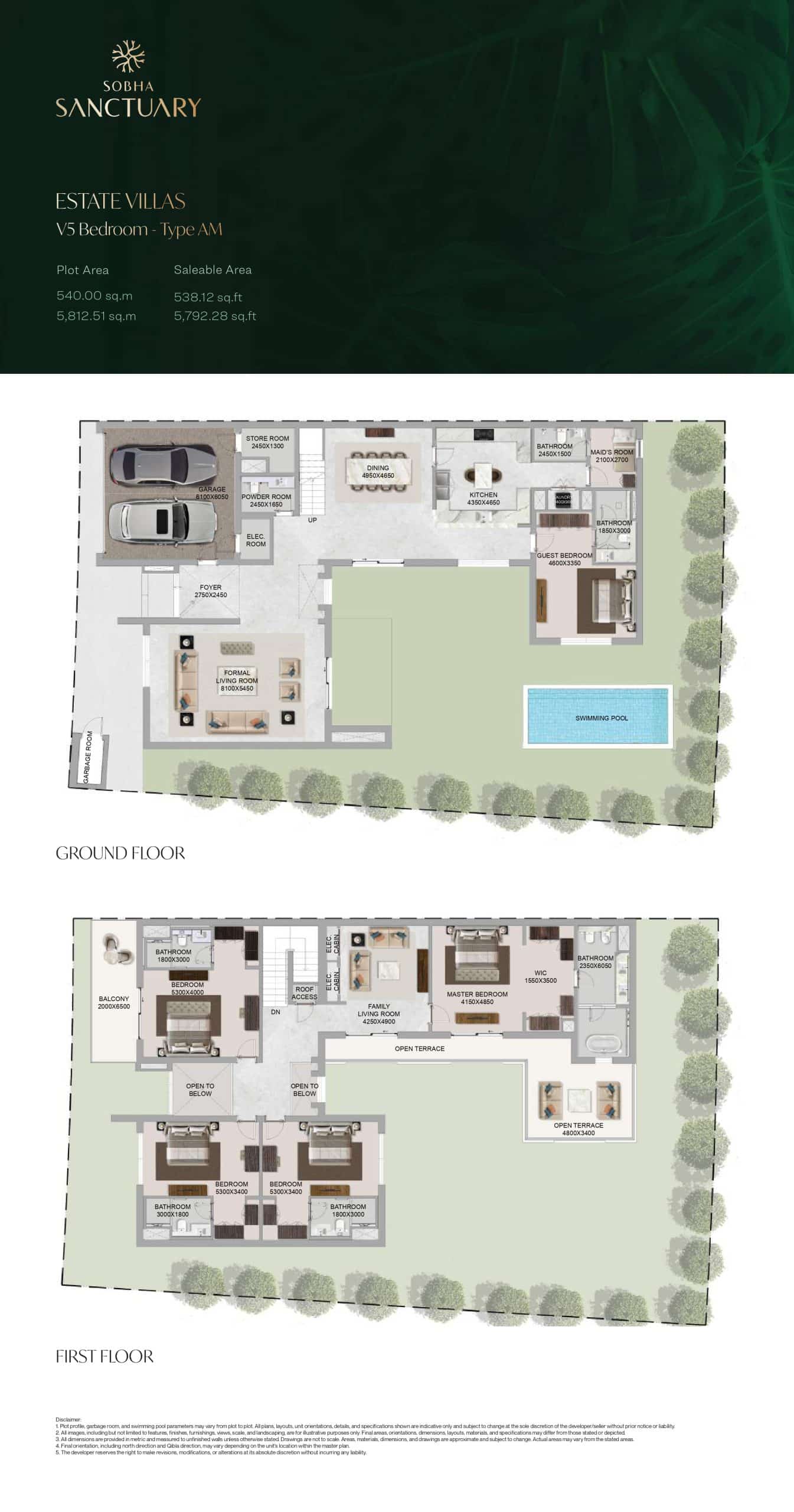 Estate Villas V5 Bedroom - Type AM