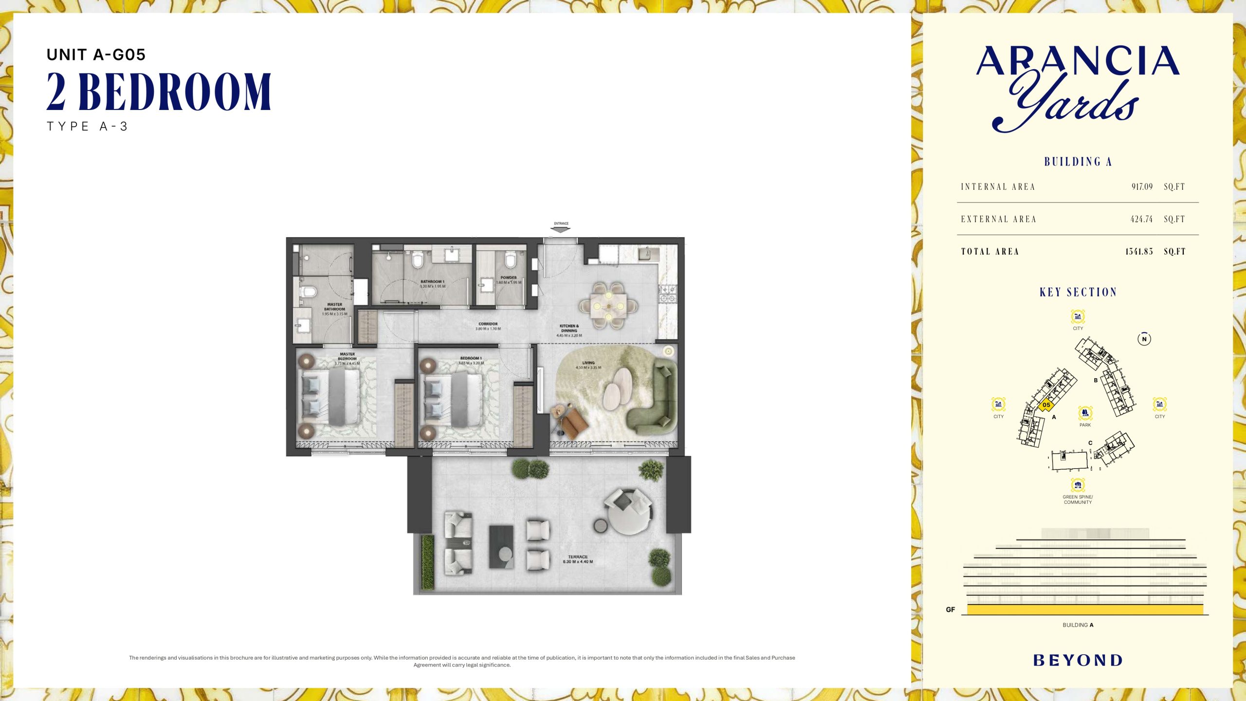 Arancia Yards by Beyond, City of Arabia Dubai — ARANCIA - THE YARDS Unit A-005 2BHK Type A-3