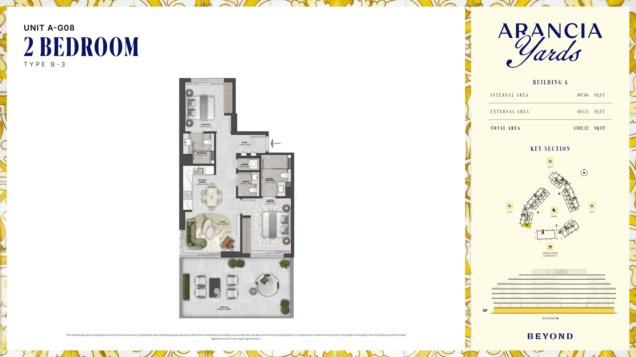 Arancia Yards by Beyond, City of Arabia Dubai — ARANCIA - THE YARDS Unit A-008 2BHK Type B-3