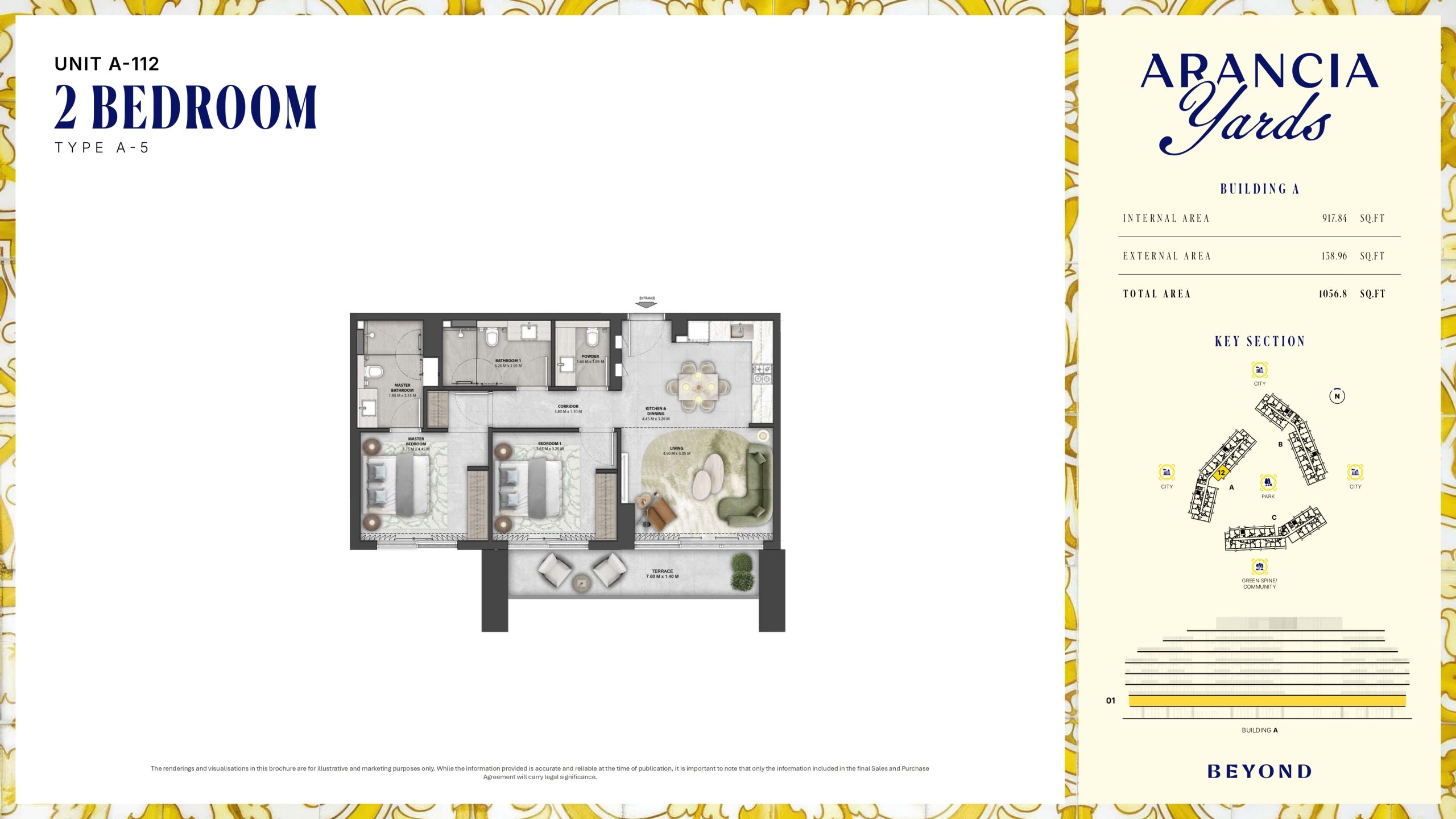 Arancia Yards by Beyond, City of Arabia Dubai — ARANCIA - THE YARDS Unit A-112 2BHK Type A-5
