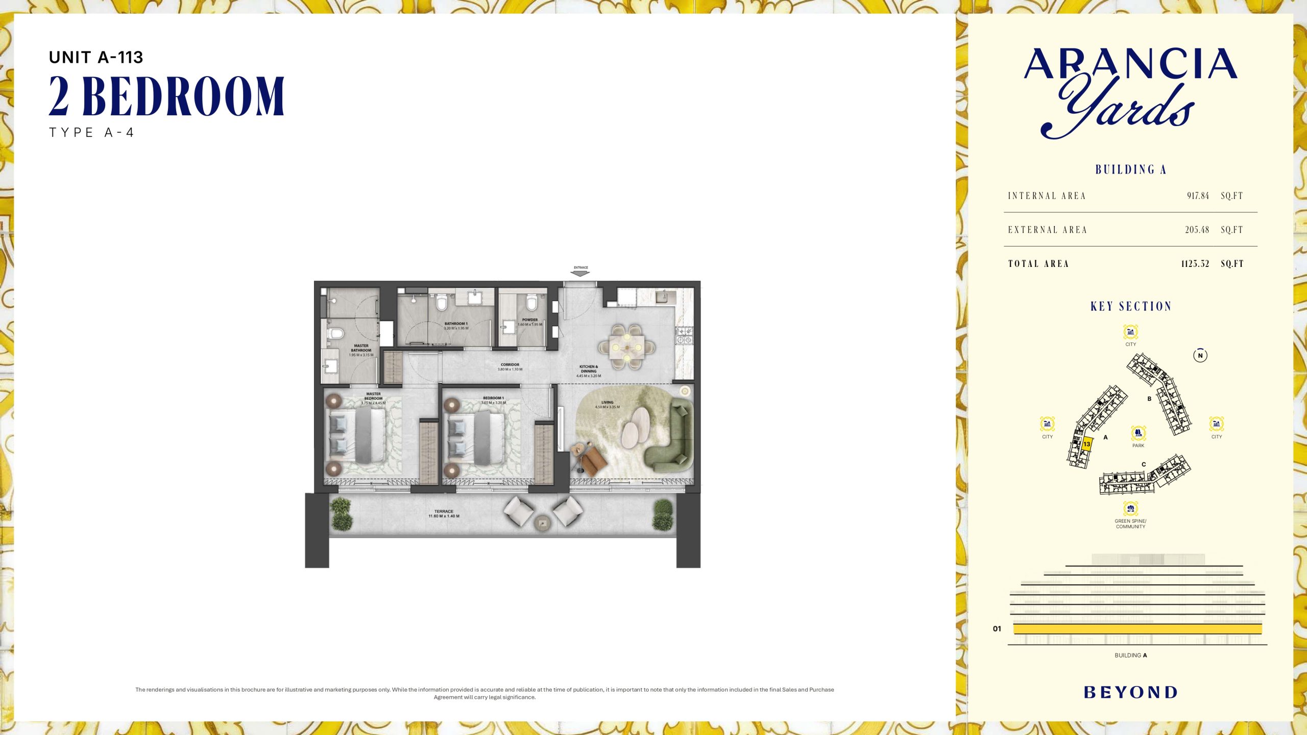 Arancia Yards by Beyond, City of Arabia Dubai — ARANCIA - THE YARDS Unit A-113 2BHK Type A-4