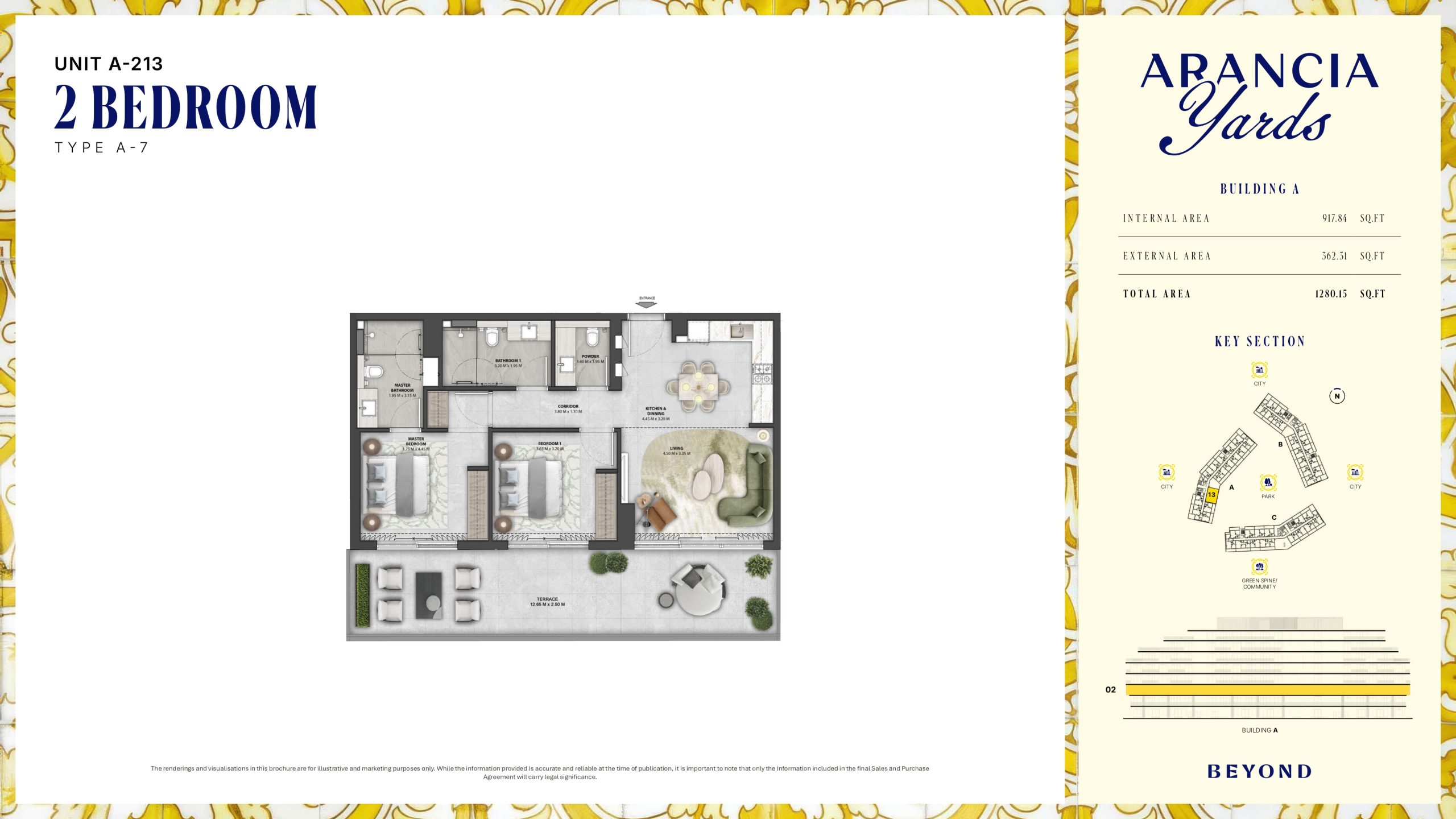 Arancia Yards by Beyond, City of Arabia Dubai — ARANCIA - THE YARDS Unit A-213 2BHK Type A-7