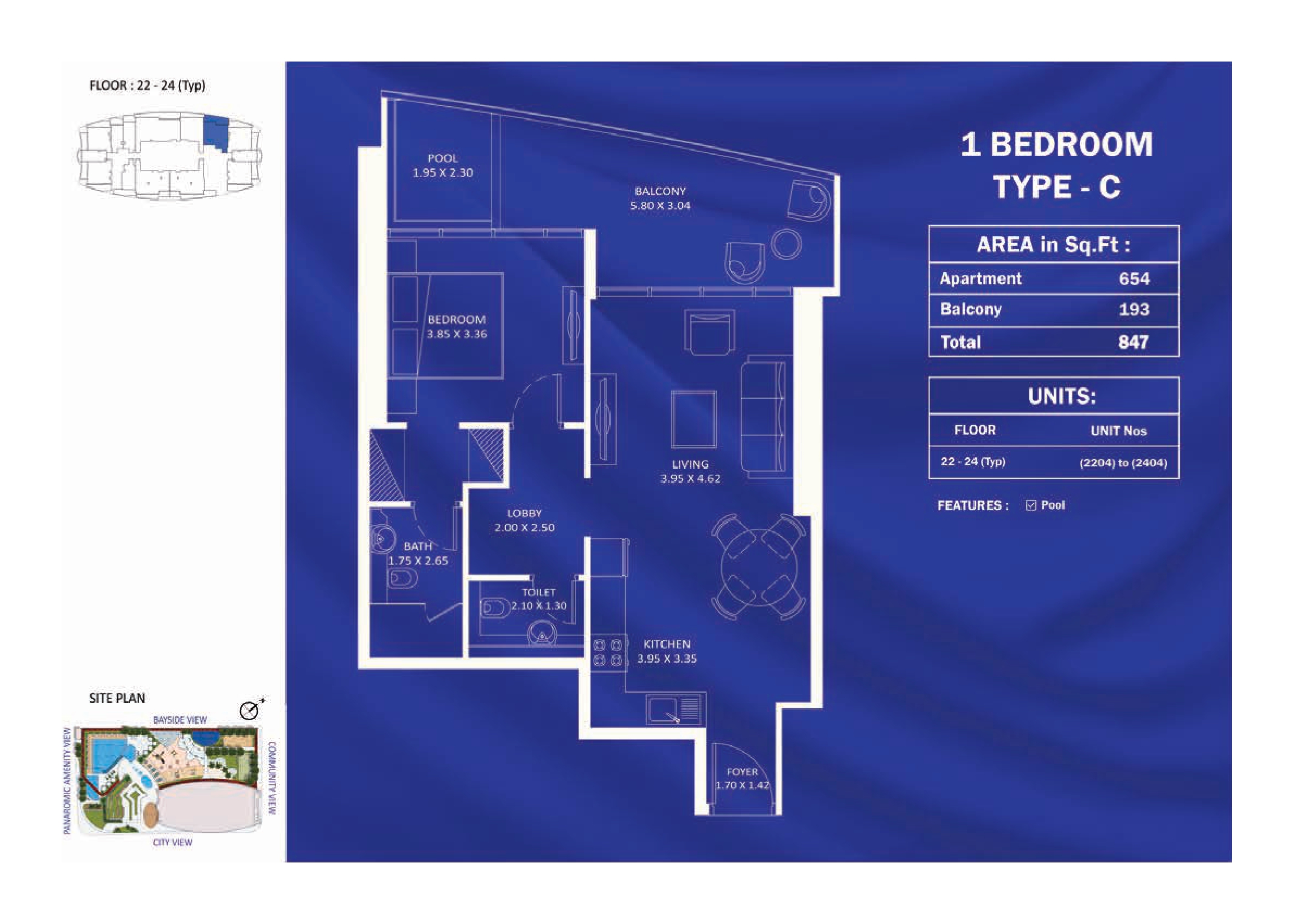 Danube Fashionz — 1 BHK Type C