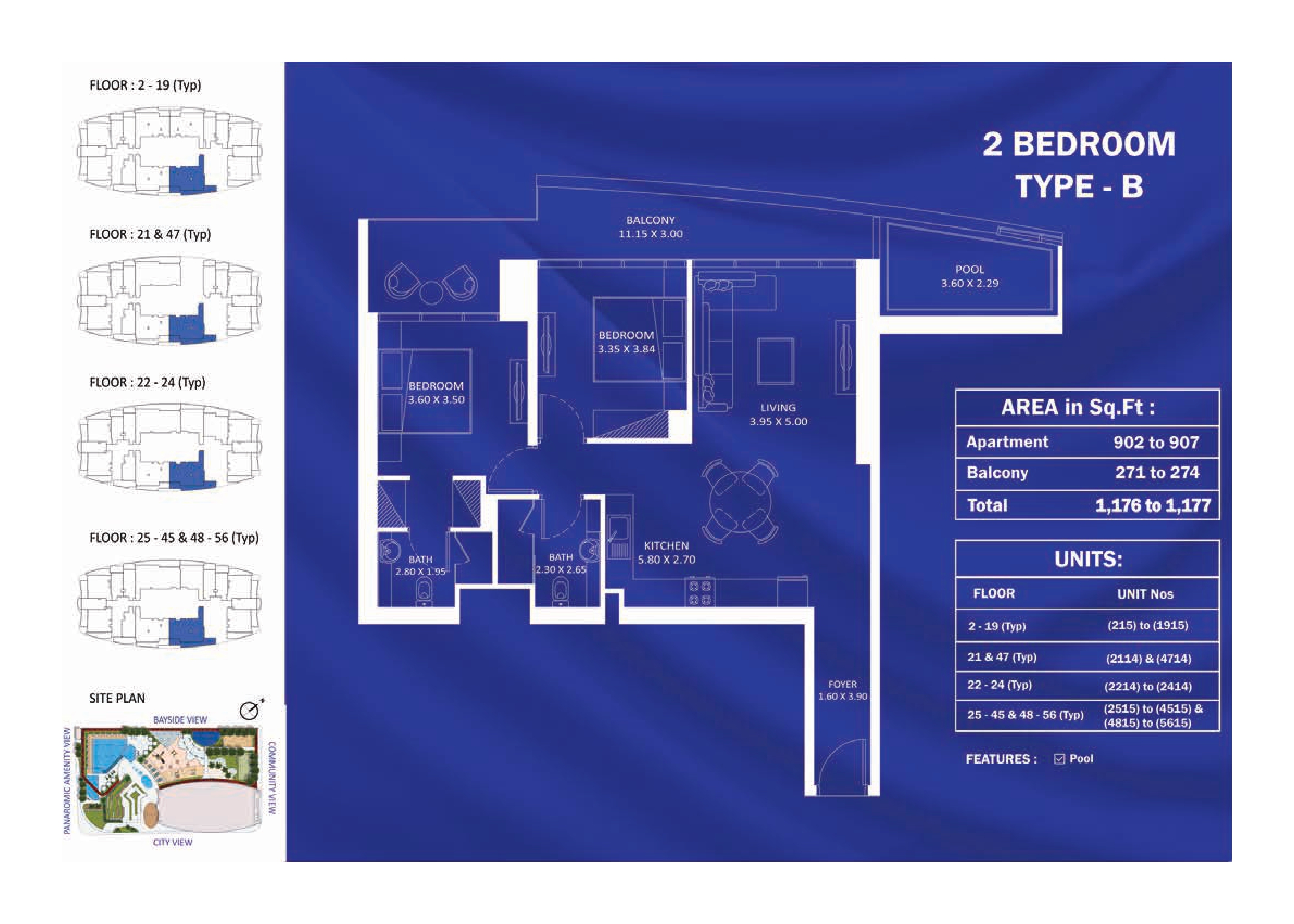 Danube Fashionz — 2 BHK Type B