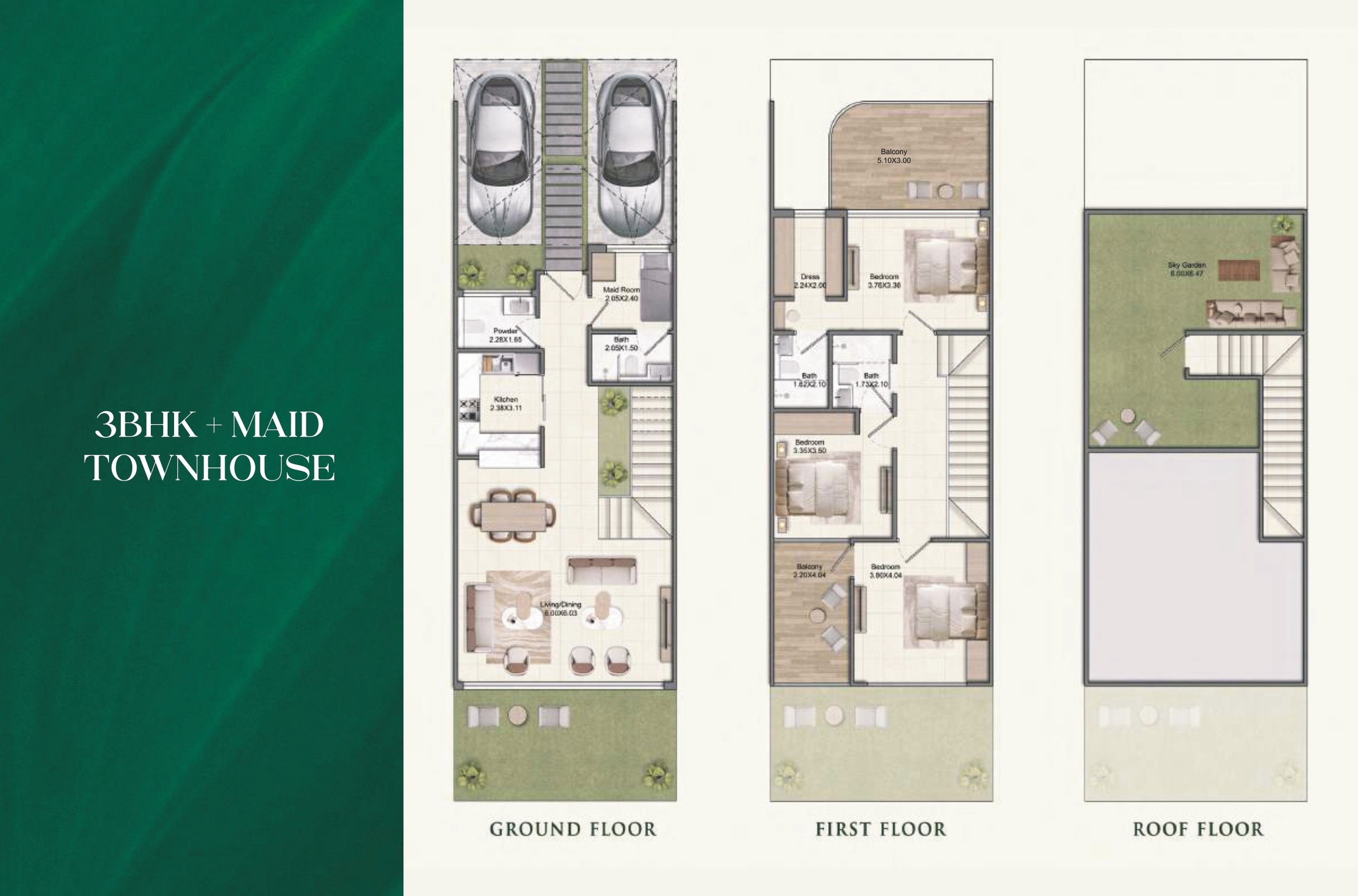 Danube Greenz — 3 BHK + Maid Townhouses