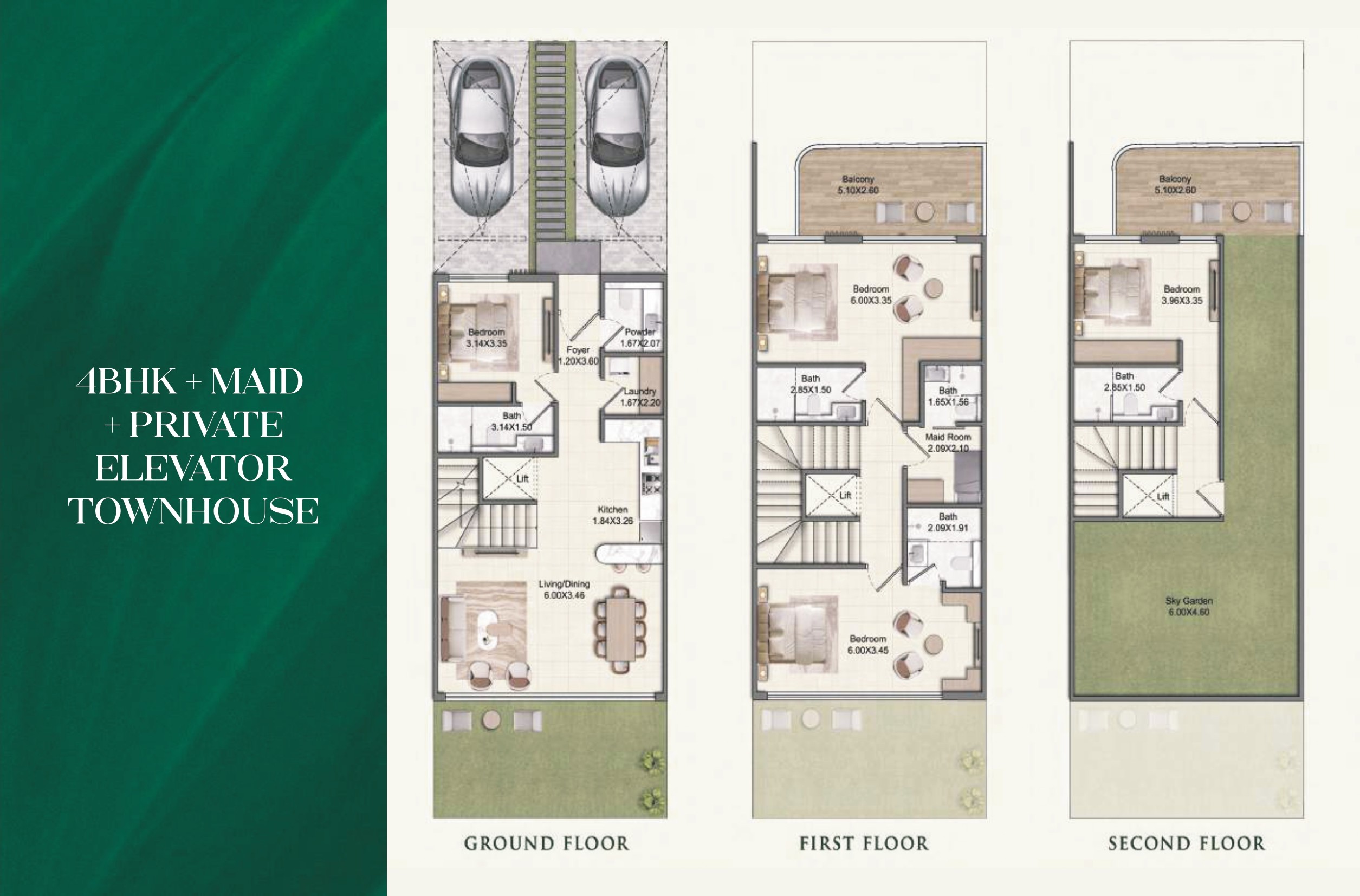 Danube Greenz — 4 BHK + Maid + Private Elevator Townhouses