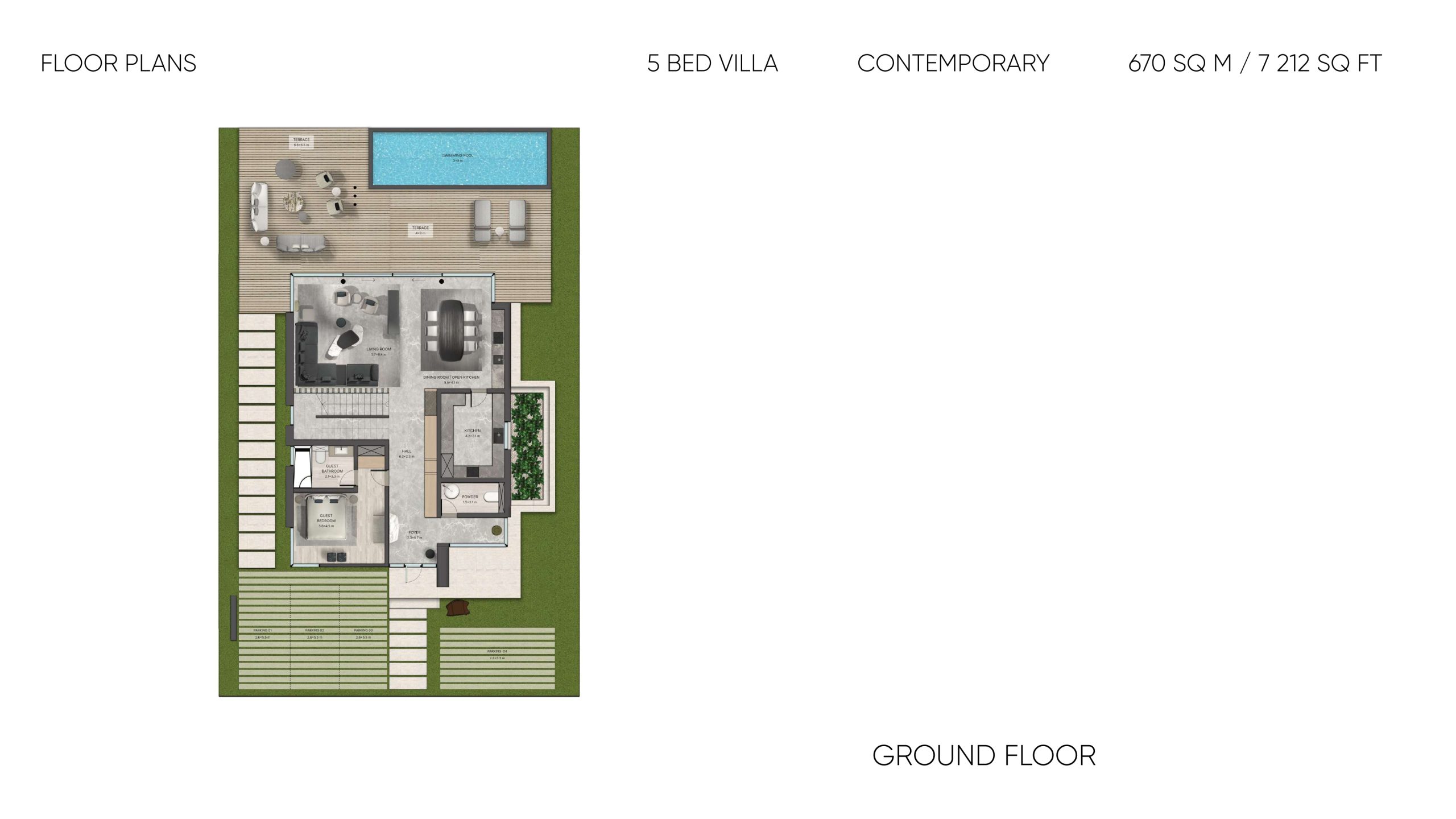 Mira Villas Designed by Bentley Home — Mira Villas 5 Bed Villa Contemporary (Ground Floor)
