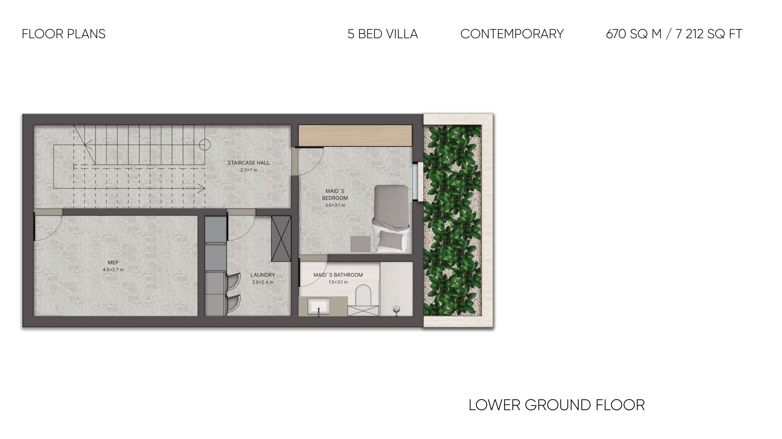 Mira Villas Designed by Bentley Home — Mira Villas 5 Bed Villa Contemporary (Lower Ground Floor)