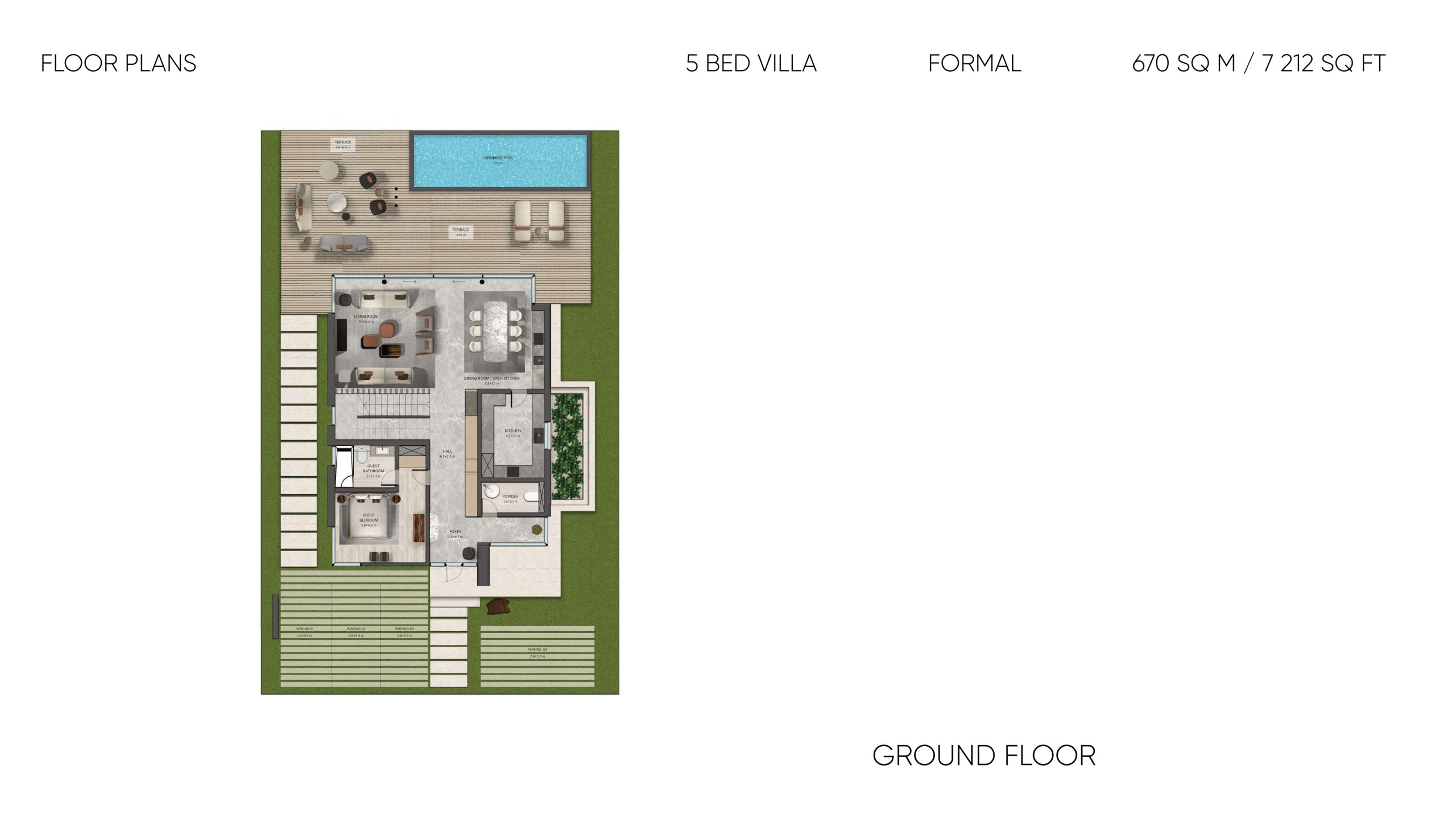 Mira Villas Designed by Bentley Home — Mira Villas 5 Bed Villa Formal (Ground Floor)