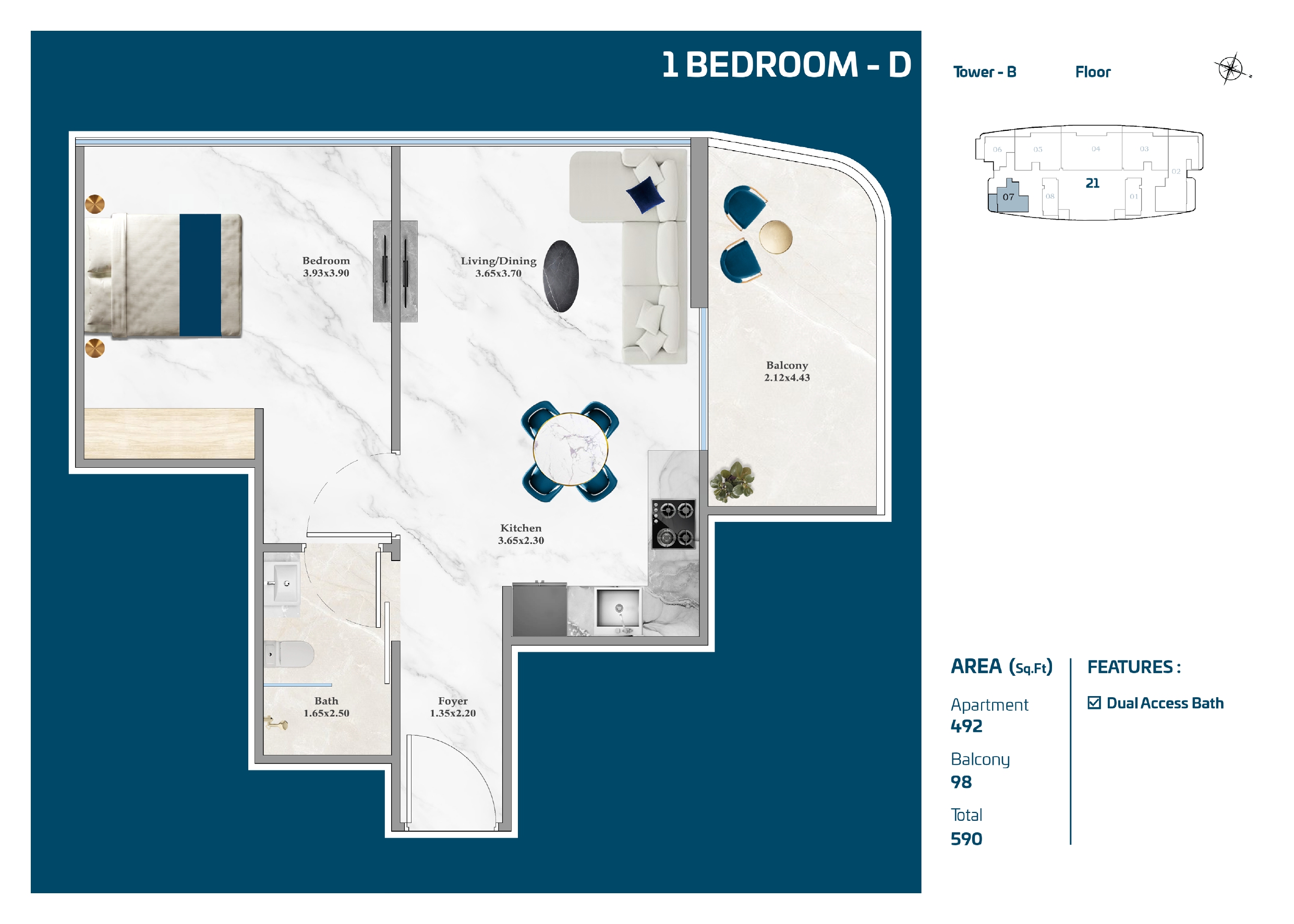 Serenz — 1 BHK-D