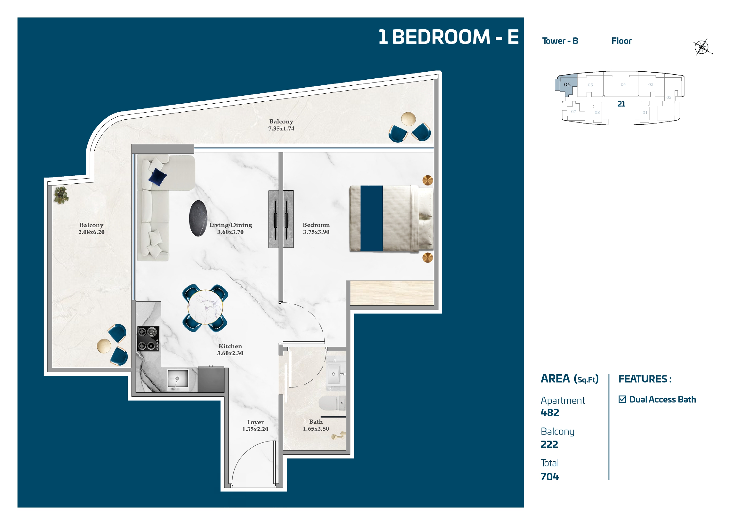 Serenz — 1 BHK-E