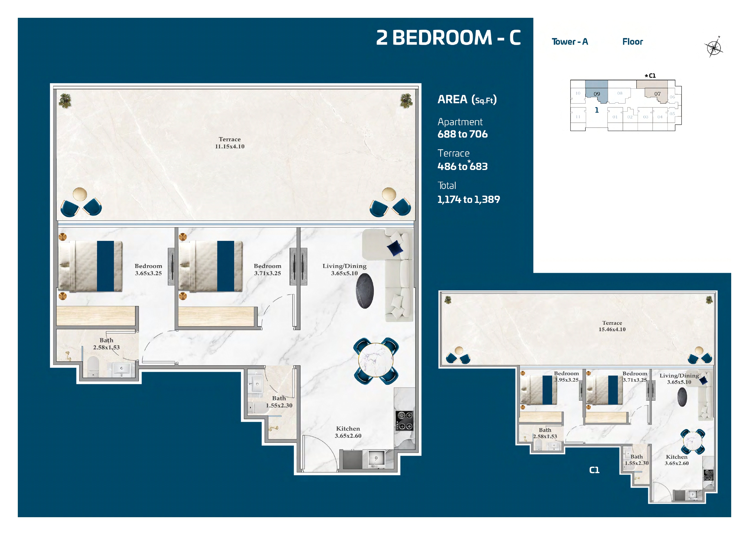 Serenz — 2 BHK-C