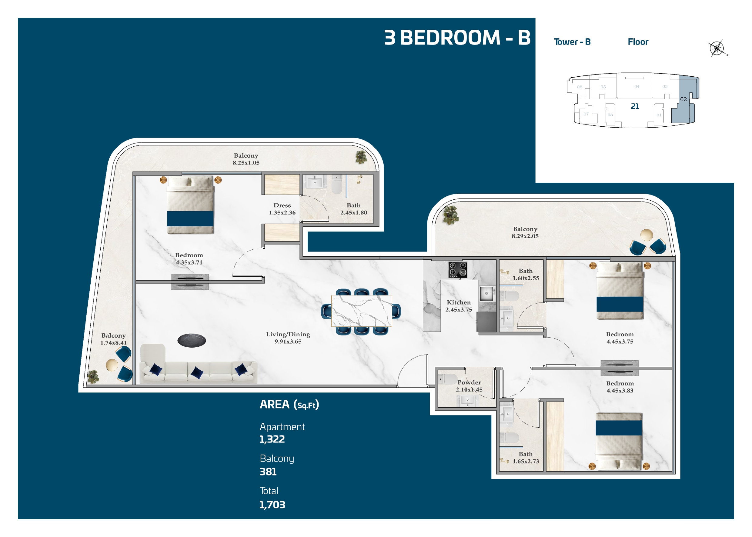 Serenz — 3BHK-B
