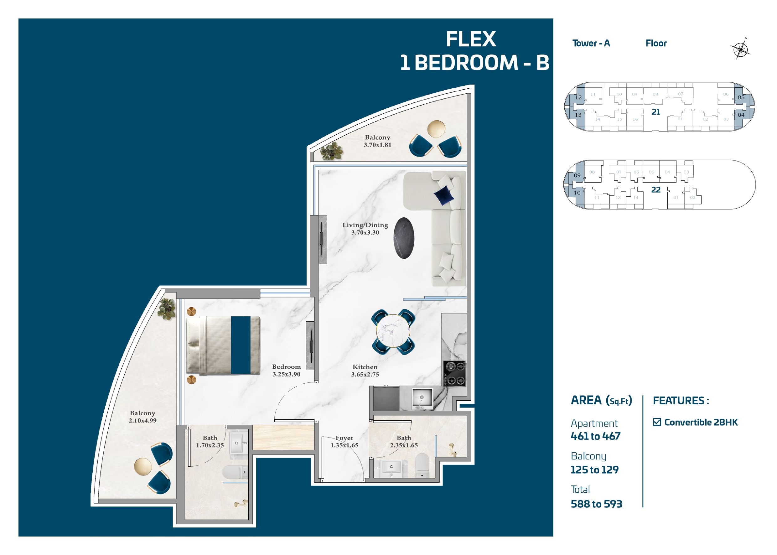 Serenz — Flex 1 BHK-B