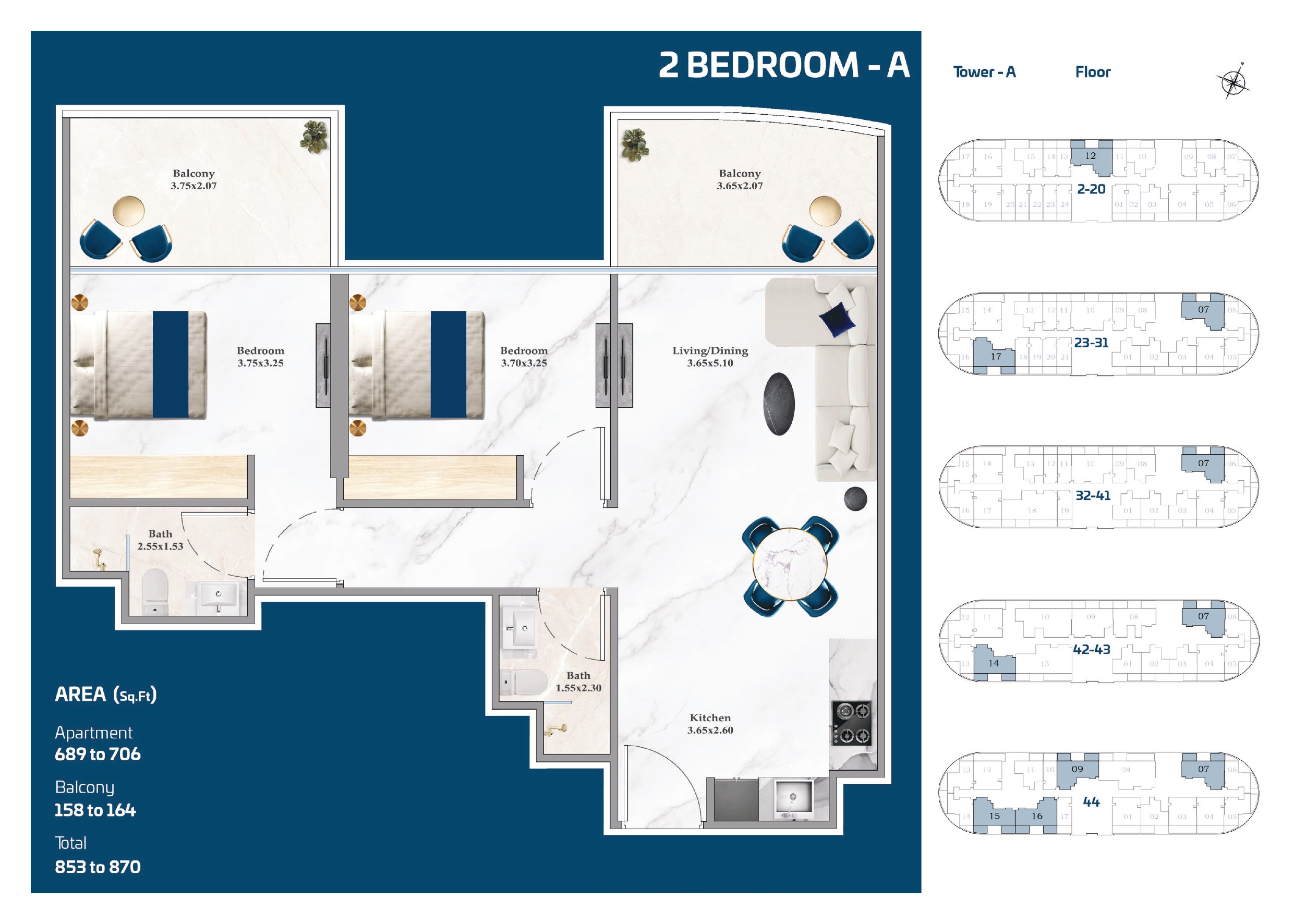 Serenz — Flex Plus 2BHK-A