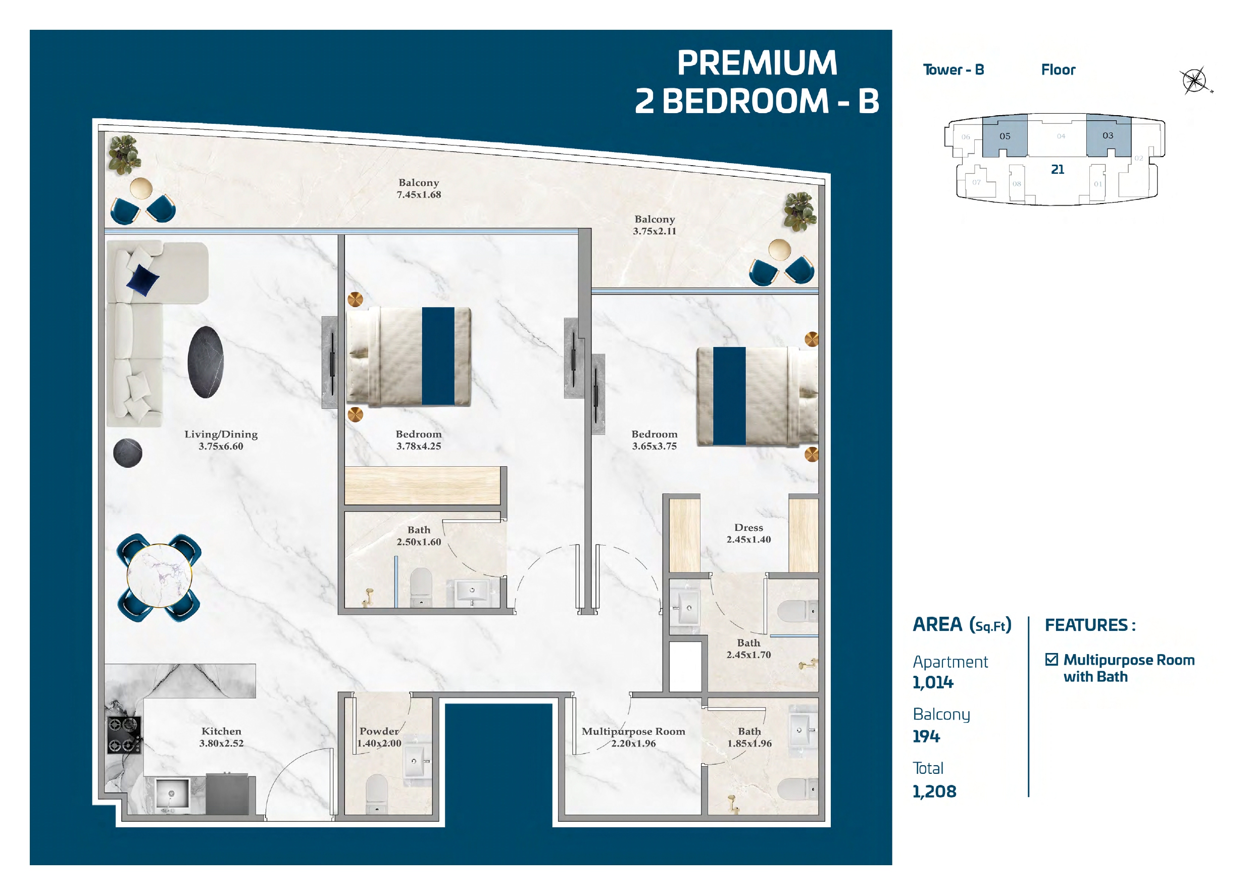 Serenz — Premium 2BHK-B