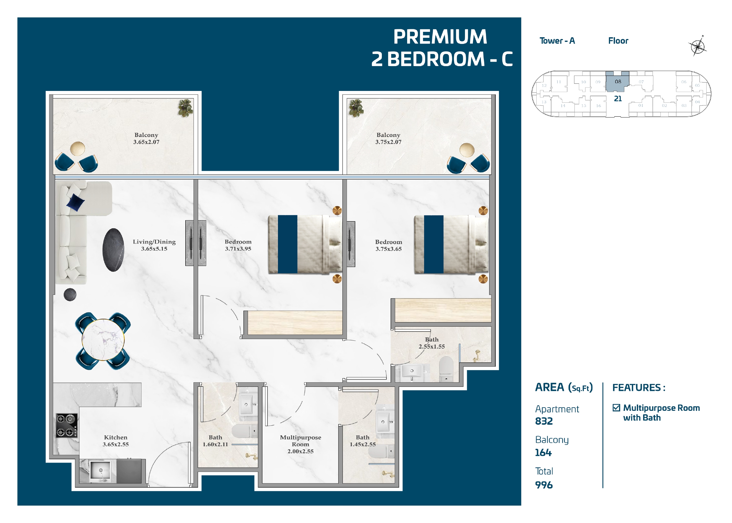 Serenz — Premium 2BHK-C