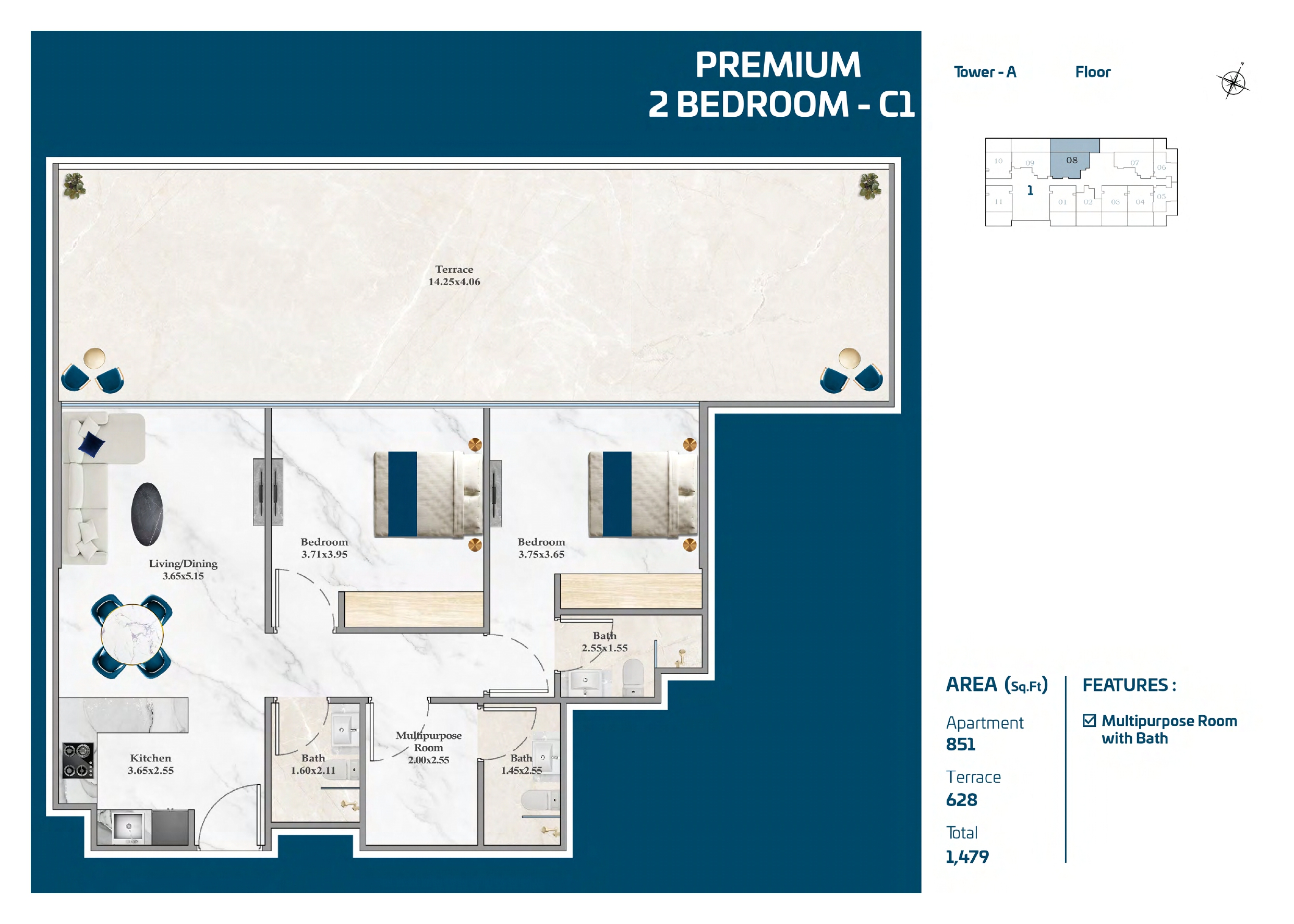 Serenz — Premium 2BHK-C1